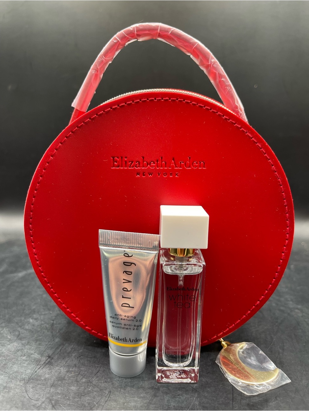 Elizabeth Arden Red Round Case Prevage Anti-Aging Serum & White Tea - Picture 1 of 7